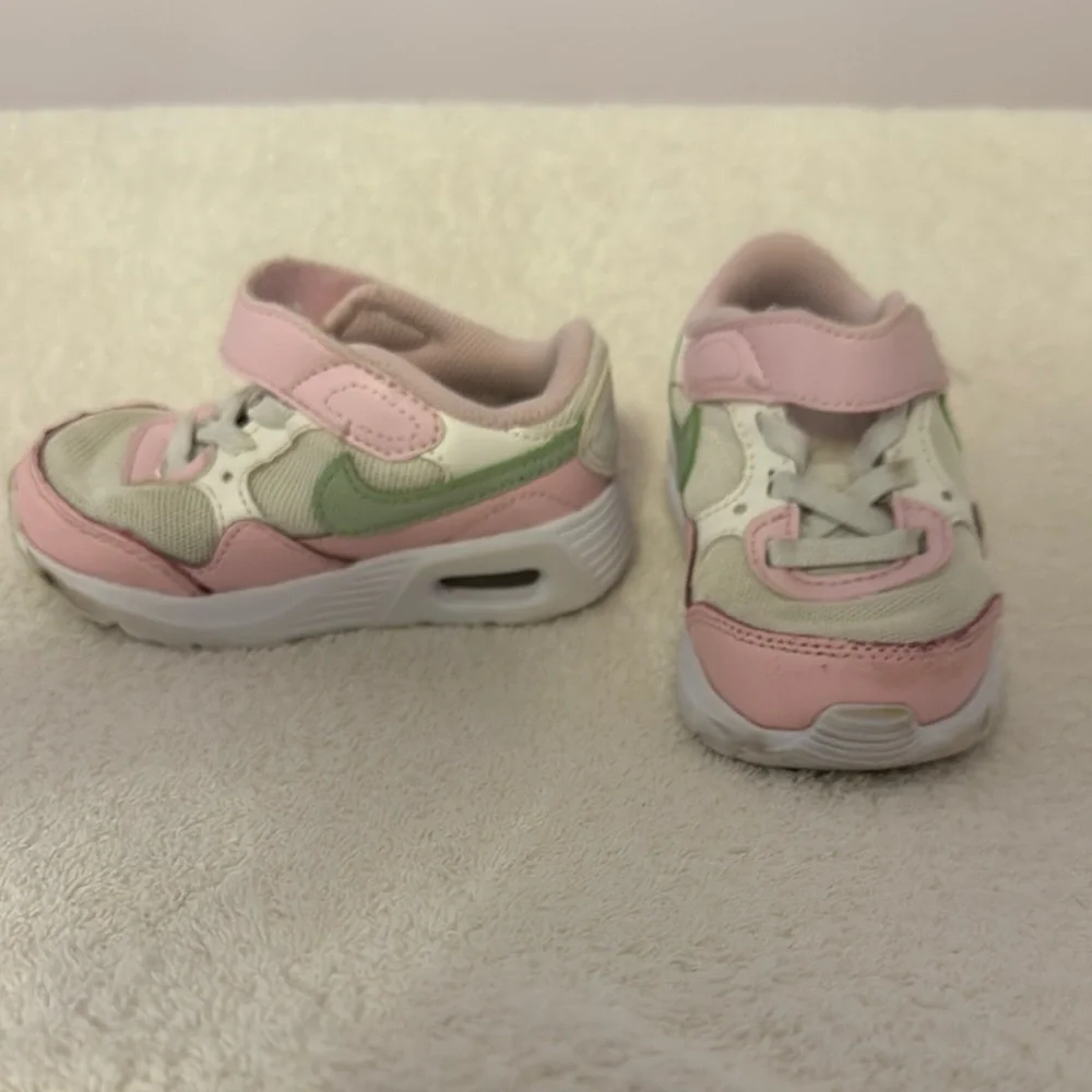 Nike Pink and Green Air Max Sneakers with Mesh Upper